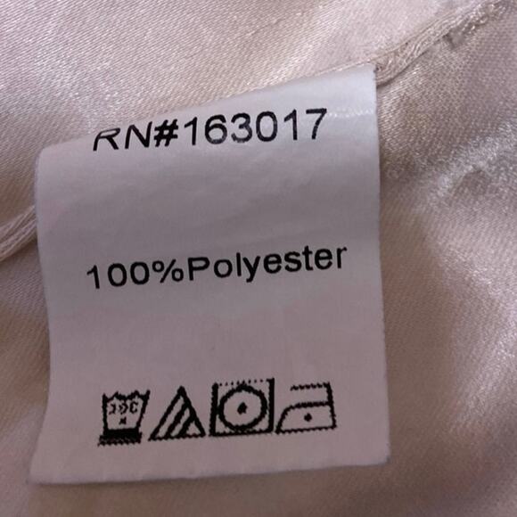 Princess Polly Cream Silky Satin Crop Top & WideLeg Trousers Matching Set Size 8 - Picture 7 of 7